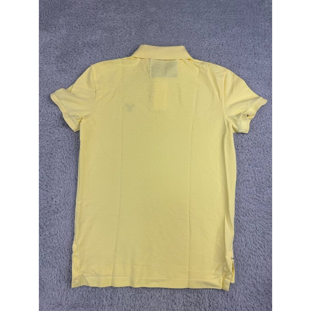 American Eagle Outfitters Yellow Polo Shirt XS Athletic Fit Cotton Made Vietnam - Picture 4 of 11